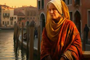 kvinna gammal Venedig se foto
