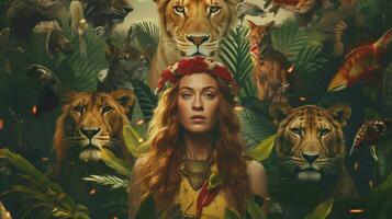 en affisch för de film drottning av de djungel foto