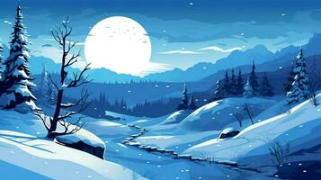 blå vinter- naturlig bakgrund illustration ai gE foto
