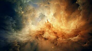 stjärna varelse bildas med moln av damm och gas foto