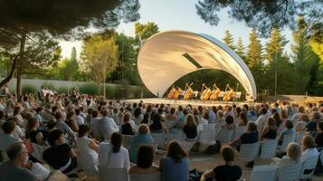 de sommar musik festival produceras en livlig öppen foto