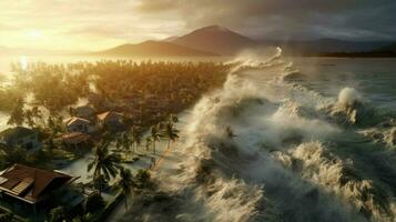 tsunami avtagande avslöjande de upprörande skada foto