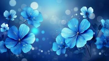 en skön blå blommor på en grå bakgrund foto