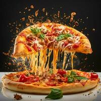 fånga de spänning och energi av en pizza med en foto
