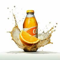 Coca Cola orange med vit bakgrund hög kvalitet foto