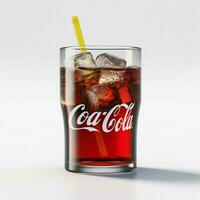 Coca Cola klar med vit bakgrund hög kvalitet foto