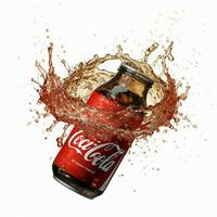 Coca Cola liv med vit bakgrund hög kvalitet foto