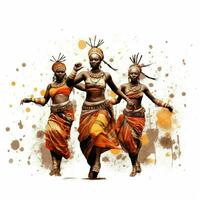 afrikansk kultur med transparent bakgrund hög kvalitet foto