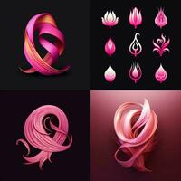 bröst cancer logotyper hög kvalitet 4k ultra hd hdr foto