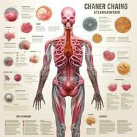 cancer infographic med transparent bakgrund hög kvalitet foto