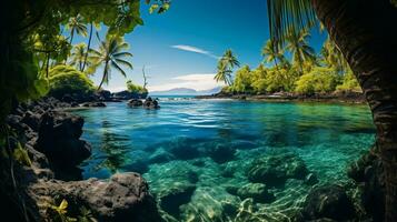 bild blå hav hawaii foto
