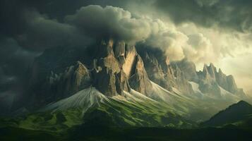 dolomiter täckt bergen av Italien gruppo di se foto