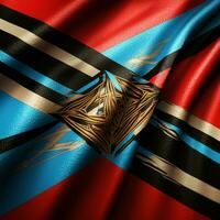 flagga av eswatini hög kvalitet 4k ultra foto