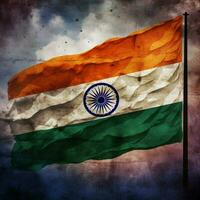 flagga av Indien hög kvalitet 4k ultra hd foto