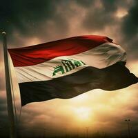 flagga av irak hög kvalitet 4k ultra hd foto