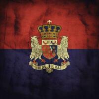 flagga av rike av serbienjugoslavien Hej foto