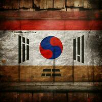 flagga av korea hög kvalitet 4k ultra hd foto