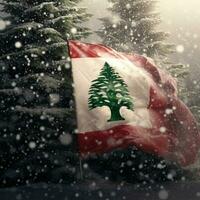 flagga av libanon hög kvalitet 4k ultra foto