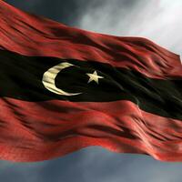 flagga av libyen hög kvalitet 4k ultra hd foto