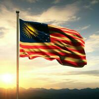 flagga av malaysia hög kvalitet 4k ultra foto