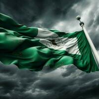 flagga av nigeria hög kvalitet 4k ultra foto
