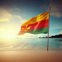 flagga av Seychellerna hög kvalitet 4k ult foto