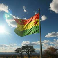 flagga av zimbabwe hög kvalitet 4k ultra foto