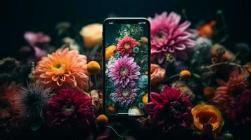 blommor tapet iphone utsökt hyper-detalj foto