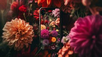 blommor tapet iphone utsökt hyper-detalj foto