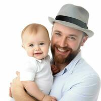Lycklig fäder dag med vit bakgrund hög kvalitet foto