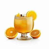 oju orange oju cocktail med vit bakgrund hög foto