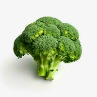 Foto av broccoli med Nej bakgrund med vit tillbaka