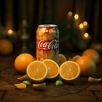 produkt skott av Coca Cola orange vanilj hög q foto