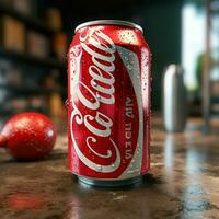 produkt skott av Coca Cola noll hög kvalitet 4k foto
