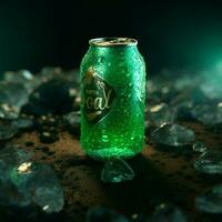produkt skott av grön cola hög kvalitet 4k ultr foto