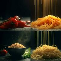 produkt skott av spaghetti hög kvalitet 4k ultra h foto