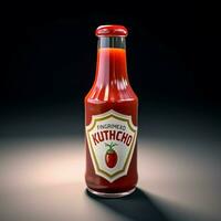 produkt skott av Foto av ketchup med Nej backgro