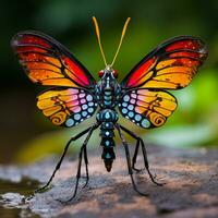 vig insekt med vibrerande vingar foto