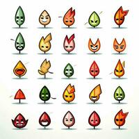 pil emojis 2d tecknad serie vektor illustration på vit backg foto
