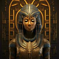 design en 3d avatar inspirerad förbi egyptisk mytologi med hie foto