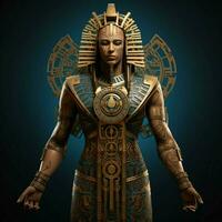 design en 3d avatar inspirerad förbi egyptisk mytologi med hie foto