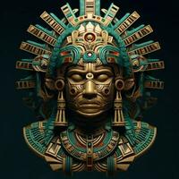 design en 3d avatar inspirerad förbi gammal mayan civilisation foto