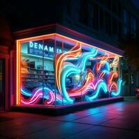 dynamisk visas av neoner vibrerande energi foto