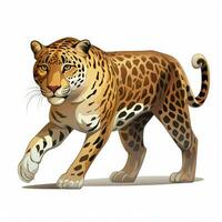 jaguar 2d tecknad serie vektor illustration på vit bakgrund foto