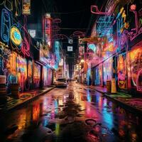 fascinerande neon visioner den där trotsa verklighet foto