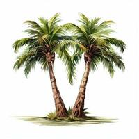 palmer upp tillsammans 2d tecknad serie illustraton på vit backgrou foto