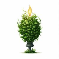 topiary ficklampa 2d tecknad serie vektor illustration på vit tillbaka foto