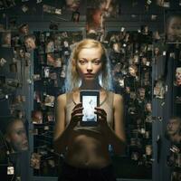 virtuell speglar utforska identitet och självuppfattning i th foto
