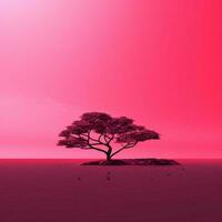 varm rosa minimalistisk tapet hög kvalitet 4k hdr foto