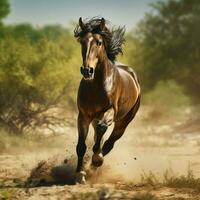 Foto av häst full skott hög kvalitet hdr 16k ultra hd